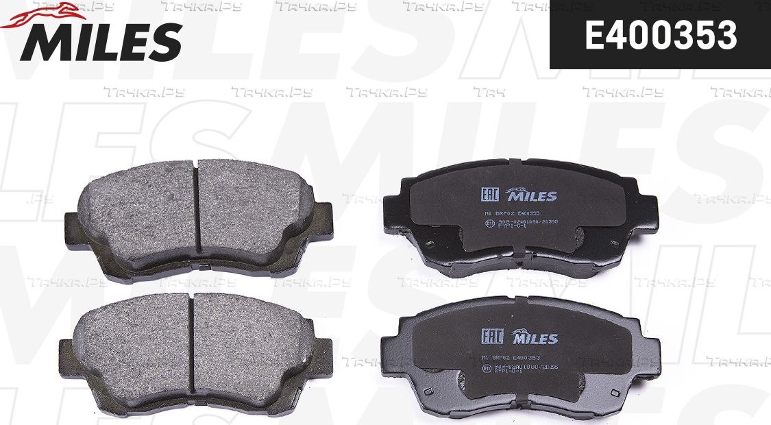 Тормозные колодки Miles (Low-Metallic) передние для Lexus ES I 1991-1996. Артикул E400353