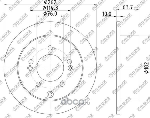 Диск тормозной (TI-Guar). Артикул TG584112K300