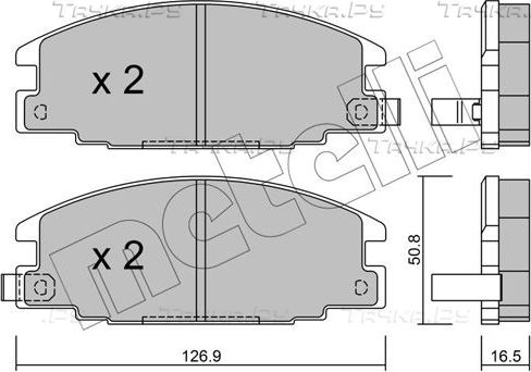 Тормозные колодки Metelli. Артикул 22-0244-0
