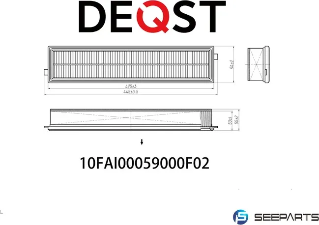 Фильтр воздушный (10FAI00059000) (Deqst). Артикул 10FAI00059000
