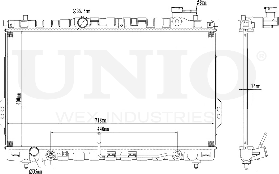 Радиатор двигателя (Unio). Артикул RAD-10019