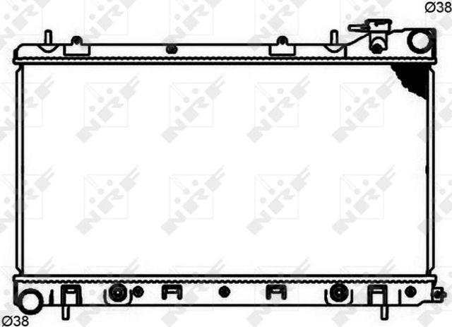 Радиатор охлаждения двигателя NRF для Subaru Forester II 2002-2008. Артикул 53597