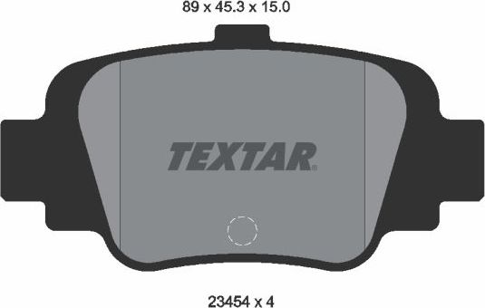 Тормозные колодки Textar задние для Nissan Micra K11 1992-2003. Артикул 2345401