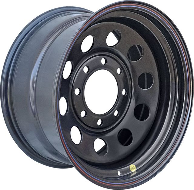 Колёсный диск OFF-ROAD Wheels усиленный стальной черный 8x165,1 9xR17 d121 ET0 для Hummer H2 2002-2009. Артикул 1790-86521BL-0