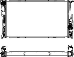 Радиатор охлаждения двигателя Sakura для BMW 1 I (E82/E88) 2007-2013. Артикул 3011-8502