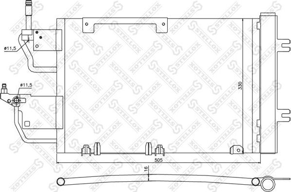 Радиатор кондиционера (конденсатор) Stellox для Opel Zafira B 2005-2015. Артикул 10-45173-SX