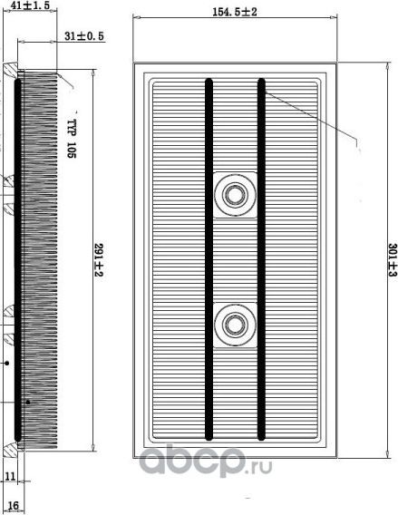 Фильтр воздушный DOUBLEFORCE (Double Force). Артикул DFA3083