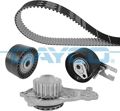 Помпа (водяной насос) с комплектом ремня ГРМ Dayco. Артикул KTBWP8570
