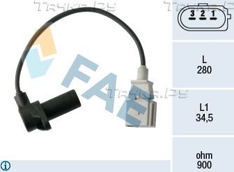 Датчик положения коленвала FAE для Porsche Cayenne I (955) 2009-2010. Артикул 79479