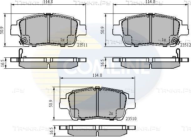 Тормозные колодки Comline Comline передние для Toyota Prius I 2000-2004. Артикул CBP3901
