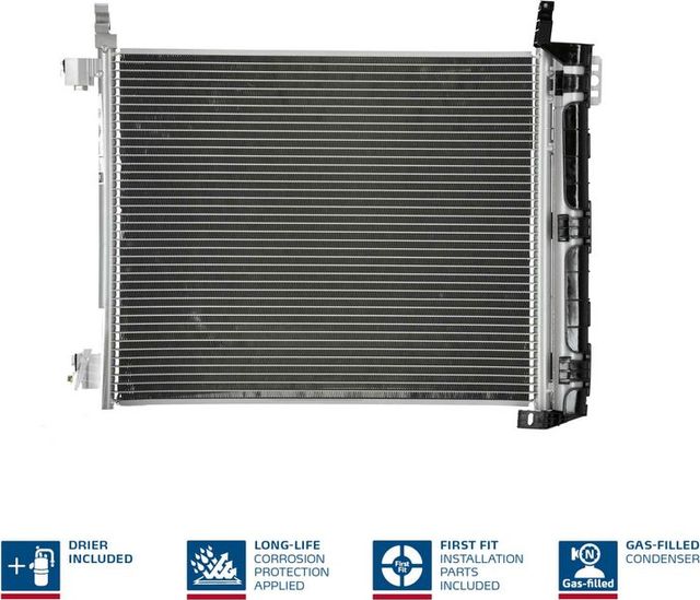 Радиатор кондиционера (конденсатор) Nissens (алюминий) для Nissan Micra K13 2010-2016. Артикул 940372