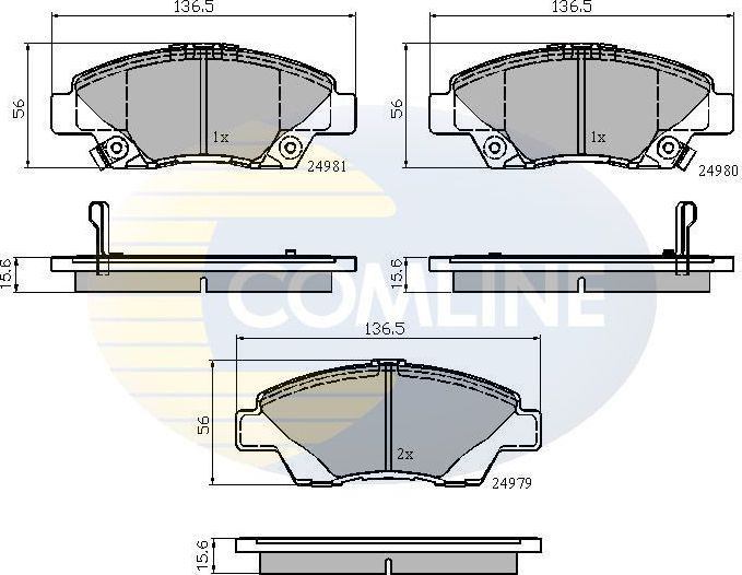 Тормозные колодки Comline Comline. Артикул CBP32036