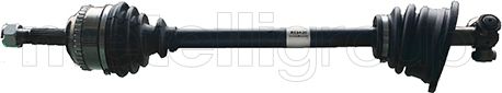 Полуось (привод в сборе, приводной вал) Metelli передняя левая для Renault Twingo I 1993-2007. Артикул 17-0587
