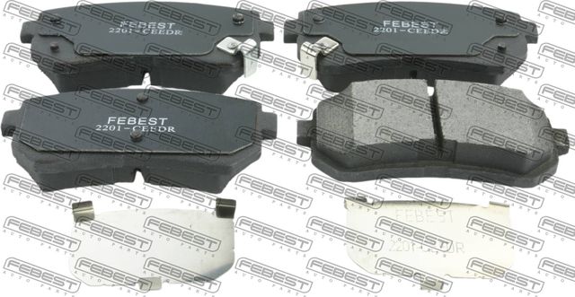 Тормозные колодки Febest задние для Hyundai Elantra V (MD) 2011-2012. Артикул 2201-CEEDR