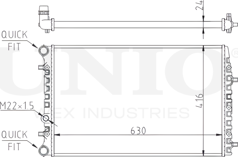 Радиатор двигателя (Unio). Артикул RAD-10089