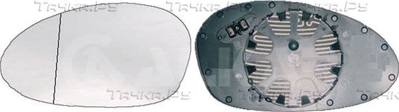Зеркальное стекло бокового зеркала Alkar левое для BMW 1 I (E81/E82/E87/E88) 2004-2010. Артикул 6411541