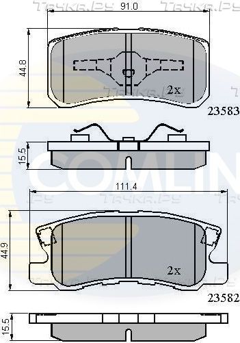 Тормозные колодки Comline Comline задние для Mitsubishi Pajero III 2000-2007. Артикул CBP0905