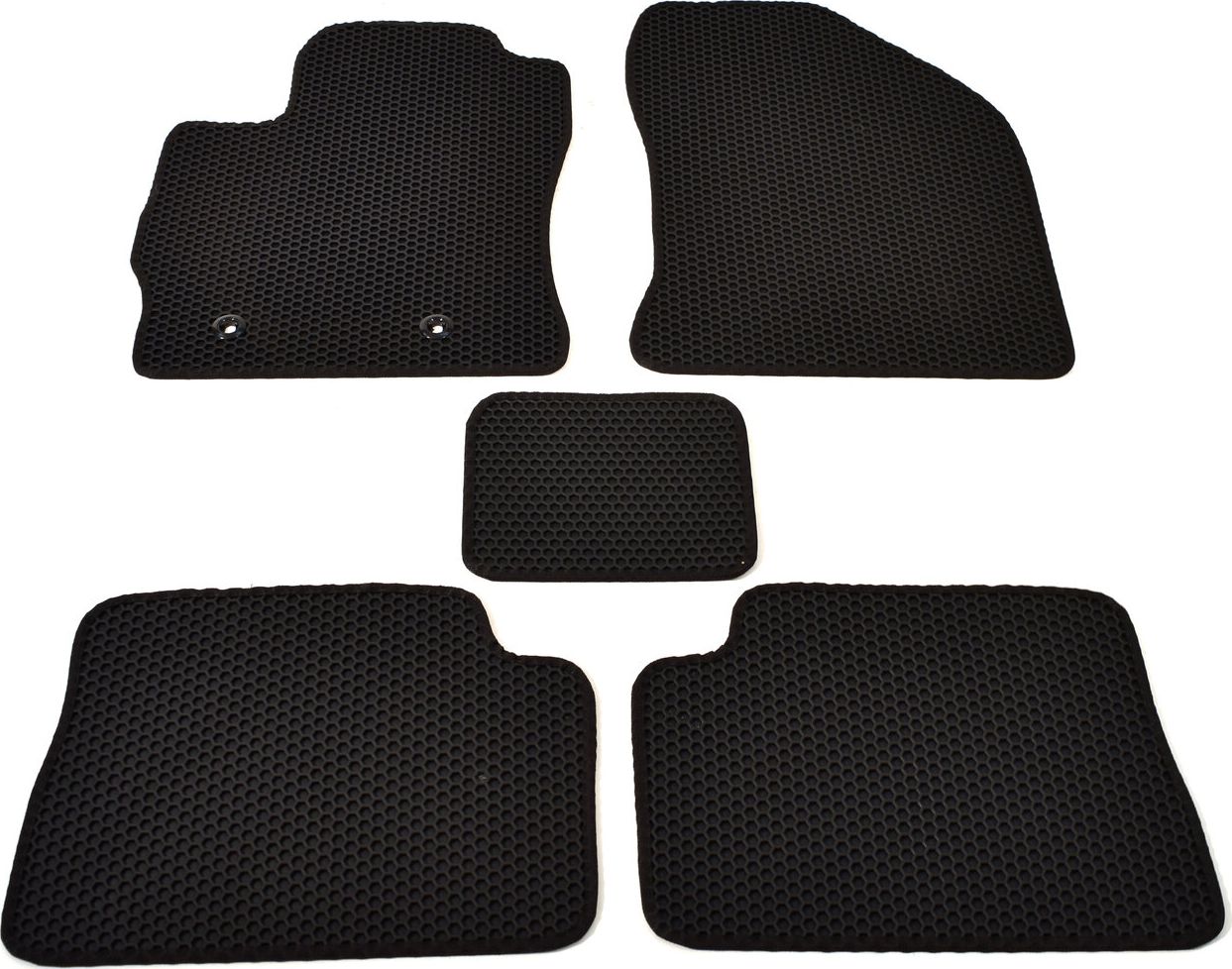 Коврики резиновые Avtodriver SOTA для салона Toyota Corolla E160 2013-2019 Черные, черный кант. Артикул EVAS.0642.01