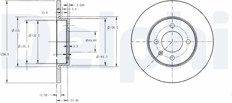 Тормозной диск Delphi. Артикул BG2454