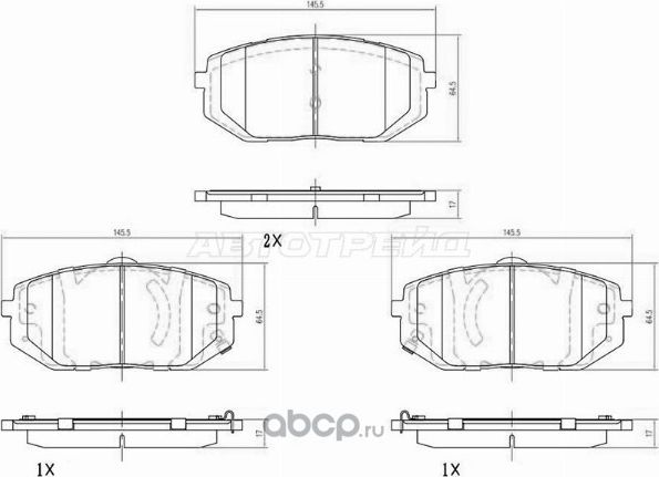 Колодки тормозные перед HYUNDAI SONATA 19-KIA K5 (SAT). Артикул ST280093