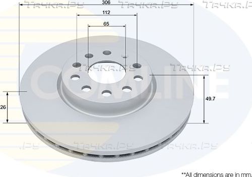 Тормозной диск Comline COATED. Артикул ADC5105V