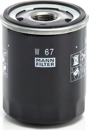Масляный фильтр Mann-Filter для Mitsubishi Colt VI (Z20/Z30) 2004-2012. Артикул W 67
