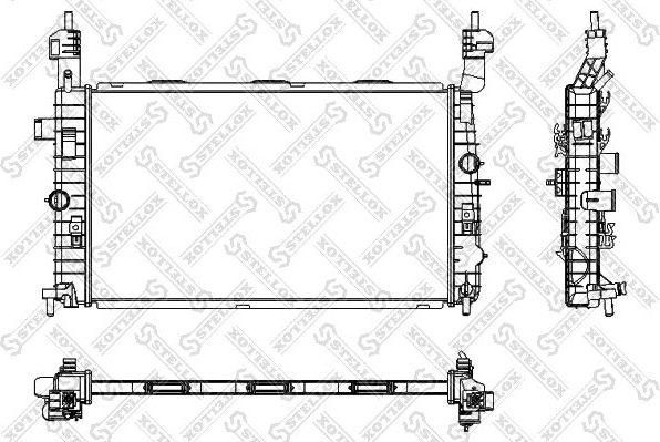 Радиатор охлаждения двигателя Stellox. Артикул 10-25350-SX