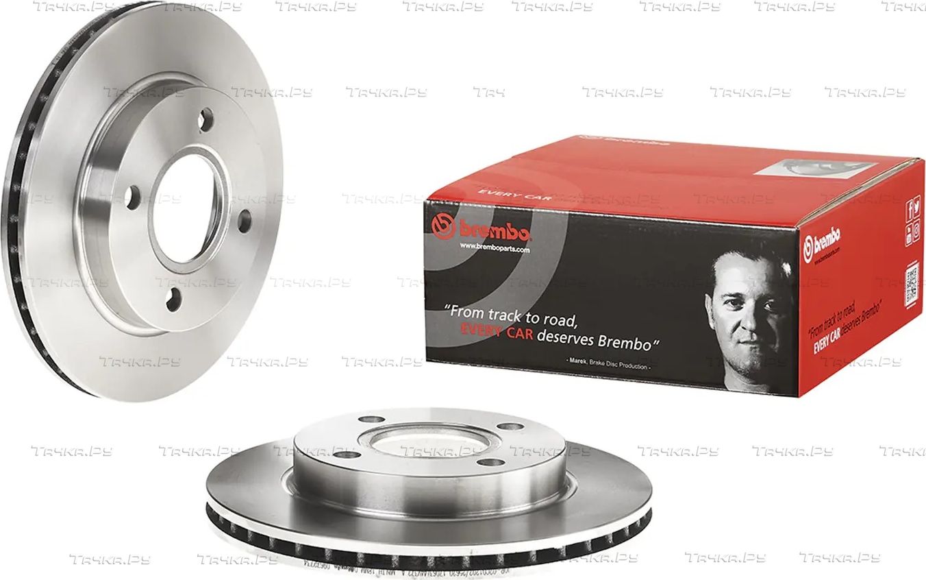 Тормозной диск Brembo PRIME LINE передний для Ford KA I 2000-2008. Артикул 09.6727.34