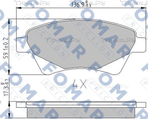 Тормозные колодки Fomar. Артикул FO 908281