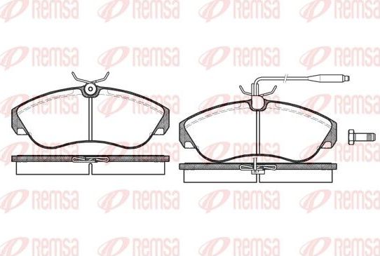 Тормозные колодки Remsa. Артикул 0487.02