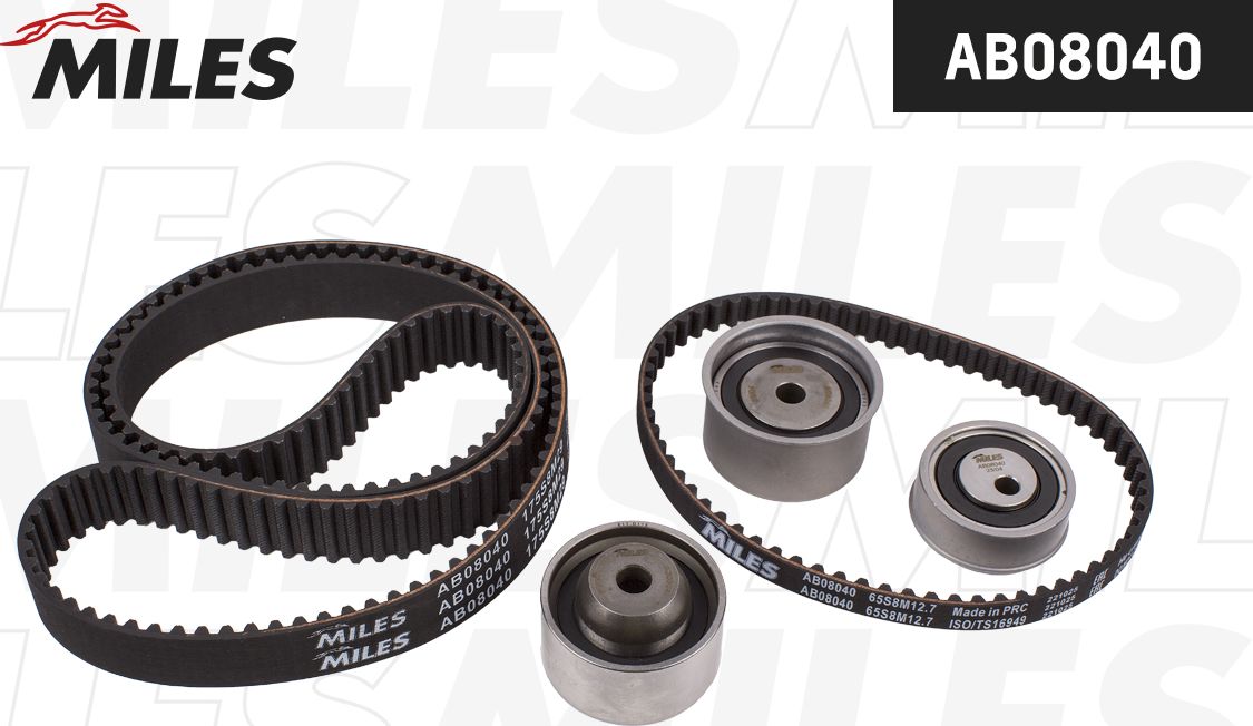 Ремень ГРМ с роликами (комплект) Miles. Артикул AB08040