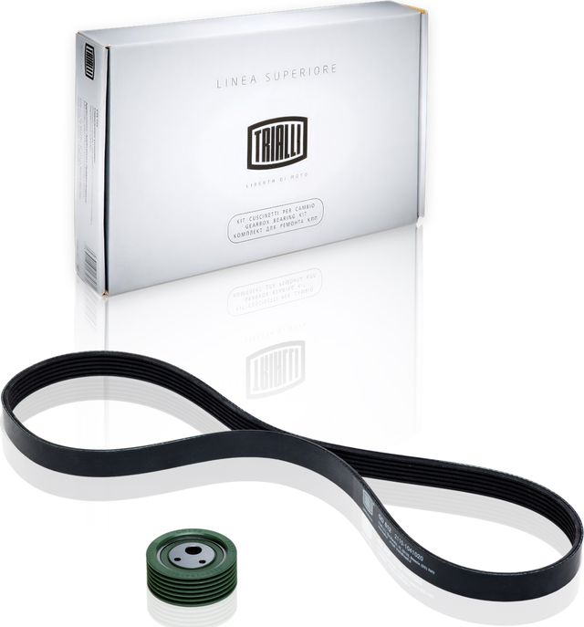 Приводной ремень поликлиновой с роликами (комплект) Trialli для Nissan Almera Tino I 2000-2006. Артикул GD 612