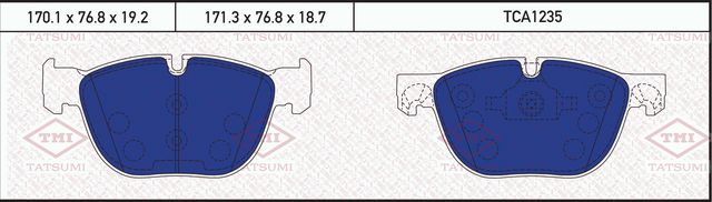 Колодки тормозные BMW X5 (E70) / X6 (E71) 08- перед. (Tatsumi). Артикул TCA1235