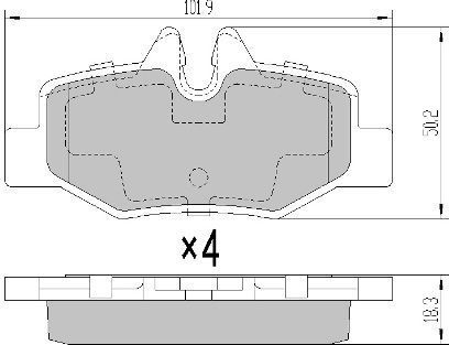 Тормозные колодки Fremax. Артикул FBP-1383