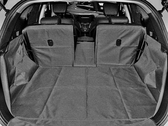 Защитный чехол AUTOSMSTUDIO "Maxi" в багажник автомобиля для Hyundai Santa Fe III DM (5 мест) 2012-2018, черный. Артикул TP-H1SAFE-MAXI-BL