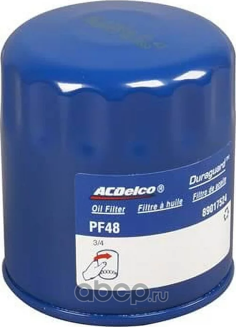 Filter Oil = Резьба - M22x1.5 = внешний диаметр - 74mm + Высота - 76-80mm + Диам Acdelco. Артикул PF48