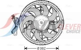 Вентилятор радиатора двигателя AVA для Volvo 850 1991-1996. Артикул VO7507