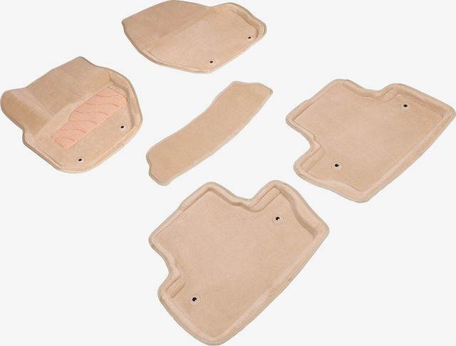 Коврики Seintex 3D ворсовые для салона Volvo S60 II 2010-2018 БЕЖЕВЫЕ. Артикул 94421