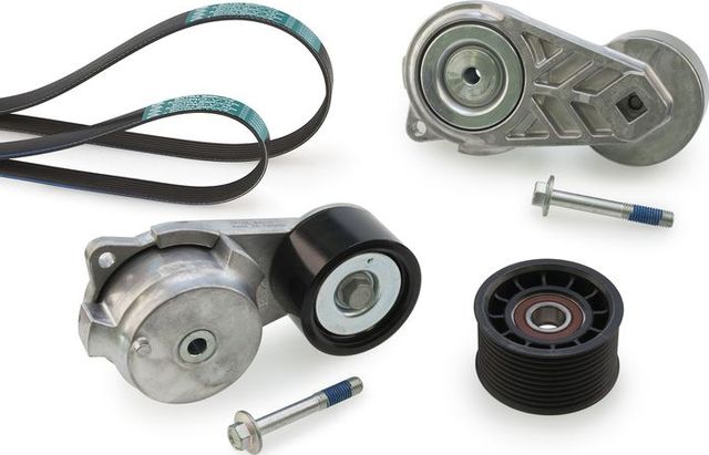 Приводной ремень поликлиновой с роликами (комплект) Gates FleetRunner™ Micro-V® Kit для Renault Premium II 2005-2013. Артикул K028PK1525HD