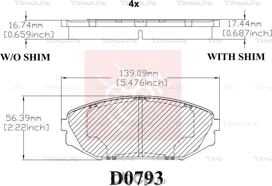 Brake pads (Frictionmaster). Артикул MX793