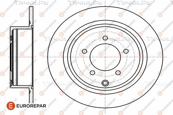 Тормозной диск Eurorepar. Артикул 1642766880
