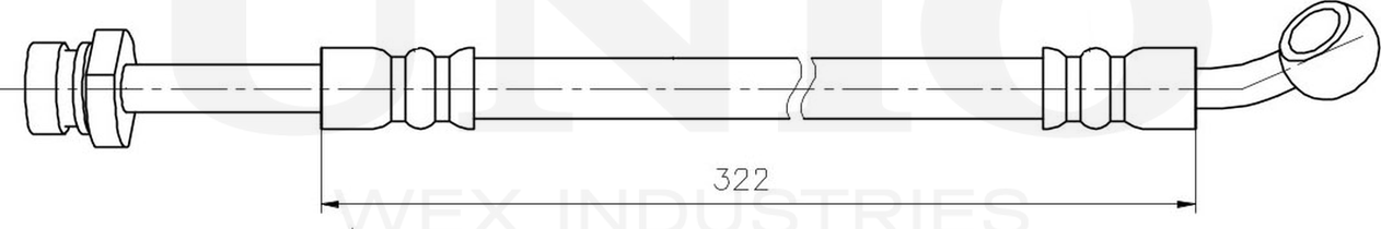 Шланг тормозной (Unio). Артикул BRH-10087