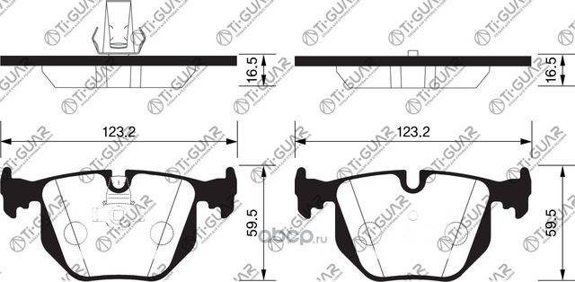 Тормозные колодки (TI-Guar). Артикул TG0225