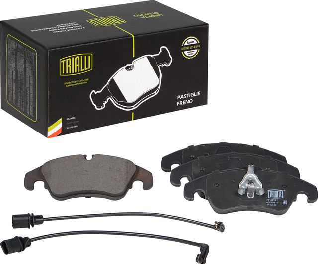 Тормозные колодки Trialli (Low-Metallic) передние для Audi A7 I (4G) 2010-2018. Артикул PF 4174
