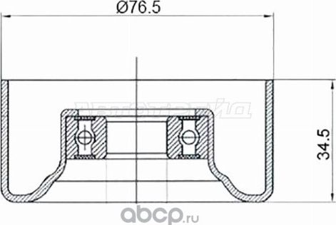 РОЛИК НАТЯЖНОЙ HONDA ACCORD VII 2.0-2.4 03 CIVIC (SAT). Артикул ST31180PNA003