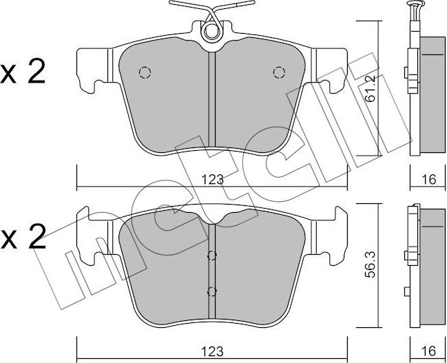 Тормозные колодки Metelli. Артикул 22-0981-0