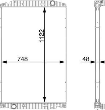 Радиатор охлаждения двигателя Mahle Behr. Артикул CR 710 000S