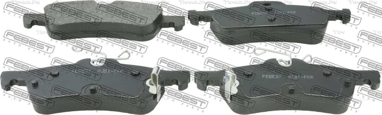 Тормозные колодки Febest задние для Honda Civic X 2014-2026. Артикул 0301-FKR