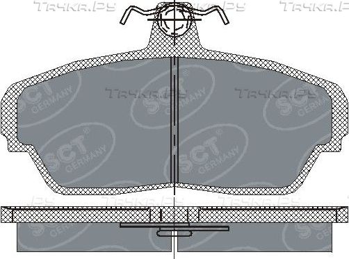 Тормозные колодки SCT-Germany передние для Lotus Elise I 1995-2000. Артикул SP187