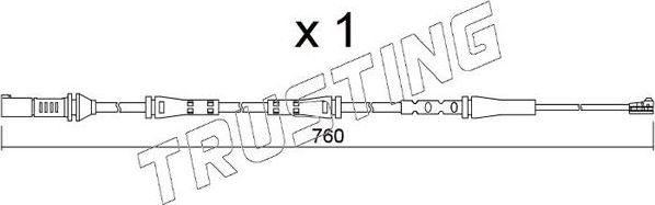 Датчик износа тормозных колодок  Trusting. Артикул SU.397